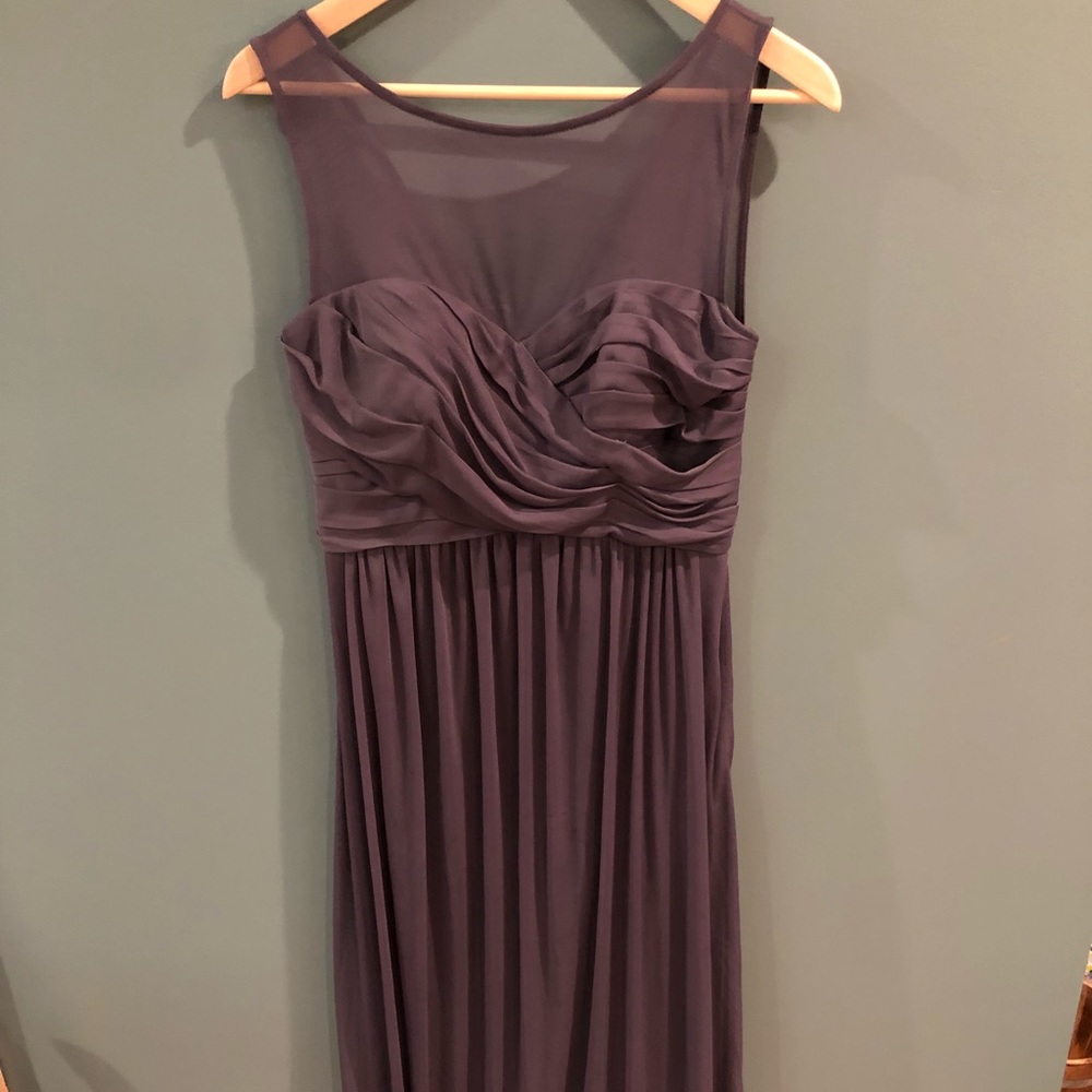 Gray David’s bridal bridesmaid dress